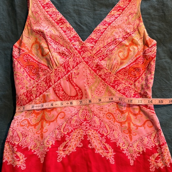 Elie Tahari boho feminine pink floral paisley - Picture 7 of 9